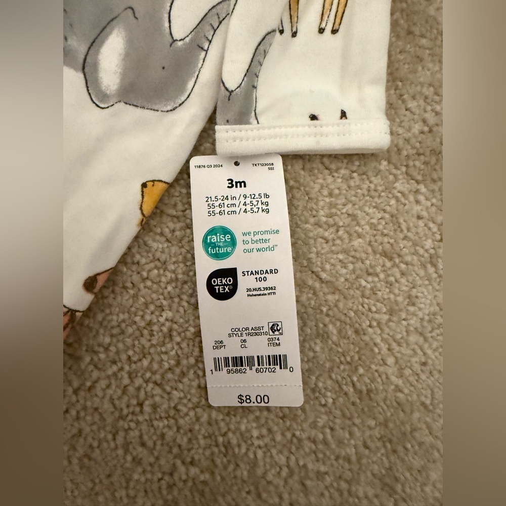 Carter's Animal Print Onesie NWT - Picture 4 of 5